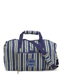 Joules Sport Stripe Packable Duffel Bag, 33L, Blue/Multi, Blue/Multi