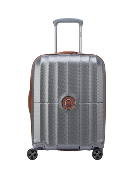 DELSEY Carrousel 4-Wheel 55cm Slim Cabin Case, 35L, Platinum