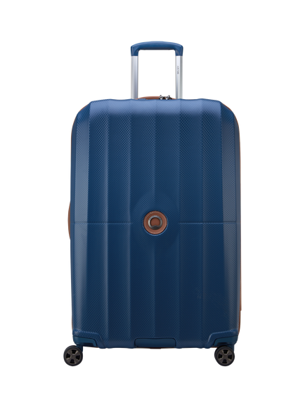 DELSEY Carrousel 4-Wheel 77cm Expandable Large Trolley Suitcase, 110L, Navy