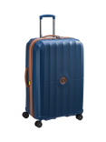 DELSEY Carrousel 4-Wheel 77cm Expandable Large Trolley Suitcase, 110L, Navy