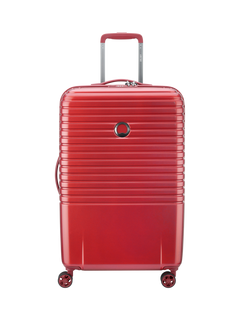 DELSEY Caumartin Plus 4-Wheel 70cm Expandable Medium Trolley Suitcase, 71L, Red