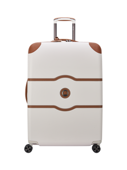 DELSEY Chatelet Air 2.0 4-Wheel 77cm Large Suitcase, 110L, Cream, Cream