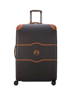 DELSEY Chatelet Air 2.0 4-Wheel 77cm Large Suitcase, 110L, Dark Brown, Dark Brown