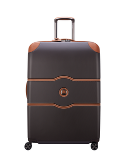 DELSEY Chatelet Air 2.0 4-Wheel 82cm Large Suitcase, 132L, Dark Brown, Dark Brown