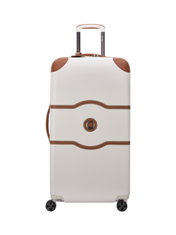 DELSEY Chatelet Air 2.0 4-Wheel 80cm Large Trunk Suitcase, 104L, Cream