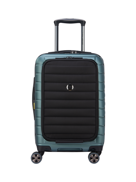 DELSEY Shadow 5.0 4-Wheel 55cm Expandable Cabin Case, 41L, Green, Green