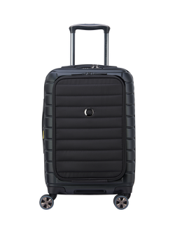 DELSEY Shadow 5.0 4-Wheel 55cm Expandable Cabin Case, 41L, Black, Black