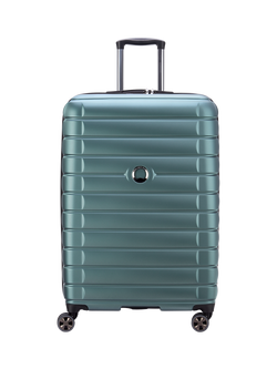 DELSEY Shadow 5.0 4-Wheel 76cm Expandable Large Suitcase, 116L, Green