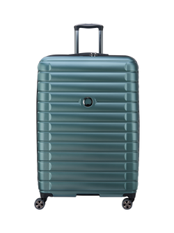 DELSEY Shadow 5.0 4-Wheel 82cm Expandable Large Suitcase, 143L, Green