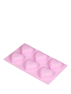Tala Heart Silicone Cake Mould, 6 Cup, Pink Pastel