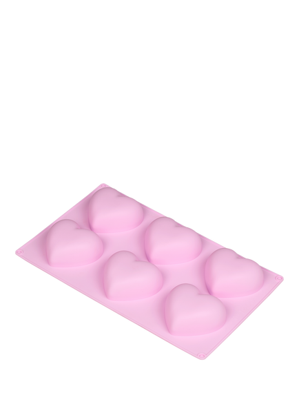 Tala Heart Silicone Cake Mould, 6 Cup, Pink Pastel