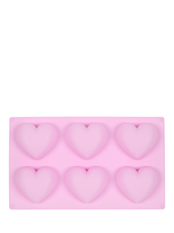 Tala Heart Silicone Cake Mould, 6 Cup - view 2, Pink Pastel
