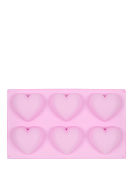 Tala Heart Silicone Cake Mould, 6 Cup - view 2, Pink Pastel