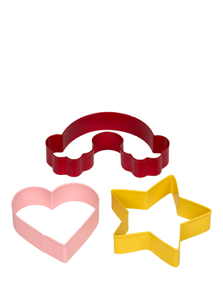 Tala Stainless Steel Love Cookie Cutters, Set of 3, Assorted, Pink, Red, Yellow