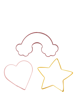 Tala Stainless Steel Love Cookie Cutters, Set of 3, Assorted - view 2, Pink, Red, Yellow