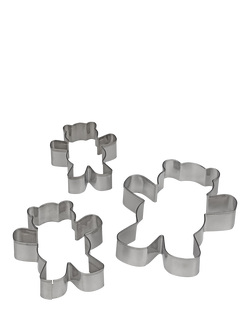 Tala Teddy Bear Cookie Cutters, Set of 3, Stainless Steel