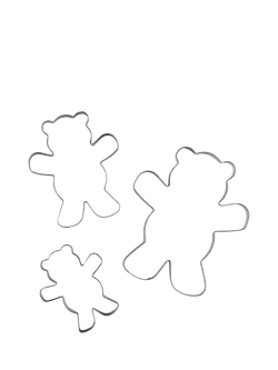 Tala Teddy Bear Cookie Cutters, Set of 3 - view 2, Stainless Steel