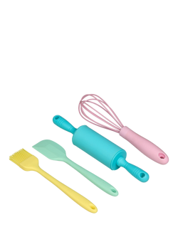 Tala Silicone Mini Baking Utensil Set, 4 Piece, Pastel