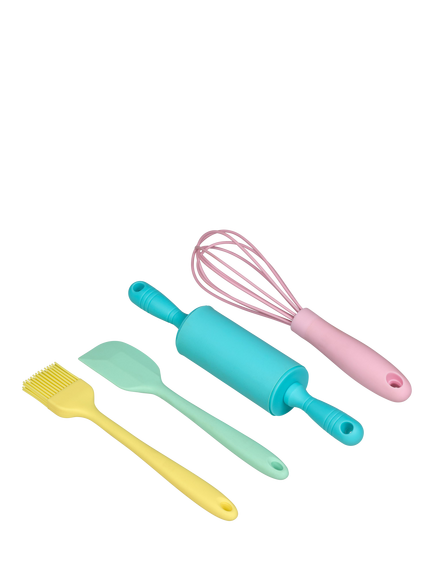 Tala Silicone Mini Baking Utensil Set, 4 Piece, Pastel