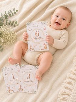 Bumbles & Boo Little Giraffe Mum & Baby Gift Hamper with Personalised Card - view 2, White/Beige/Navy