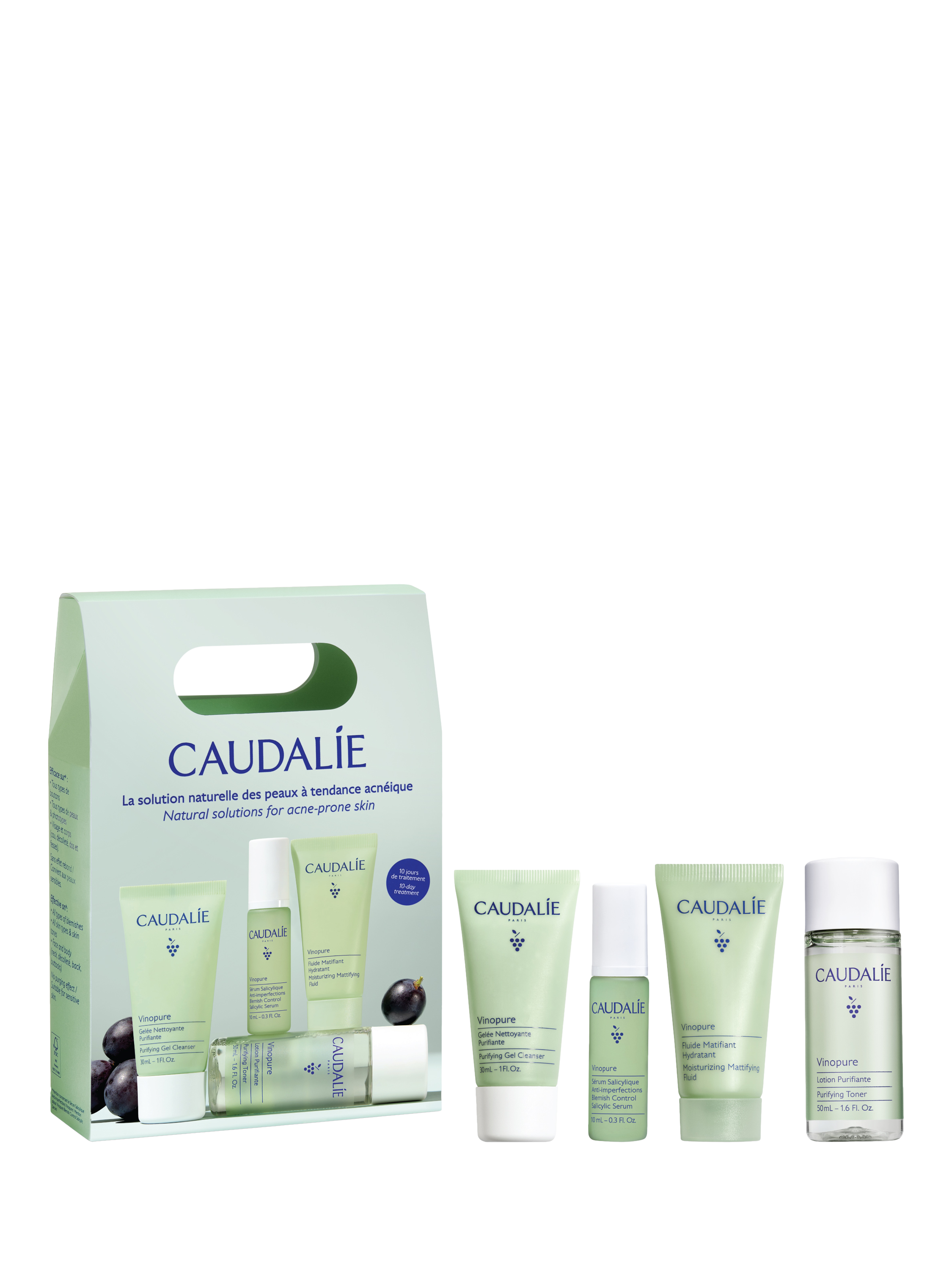 Product image 1 of 5, which shows Caudalie Vinopure Starter Skincare Gift Set