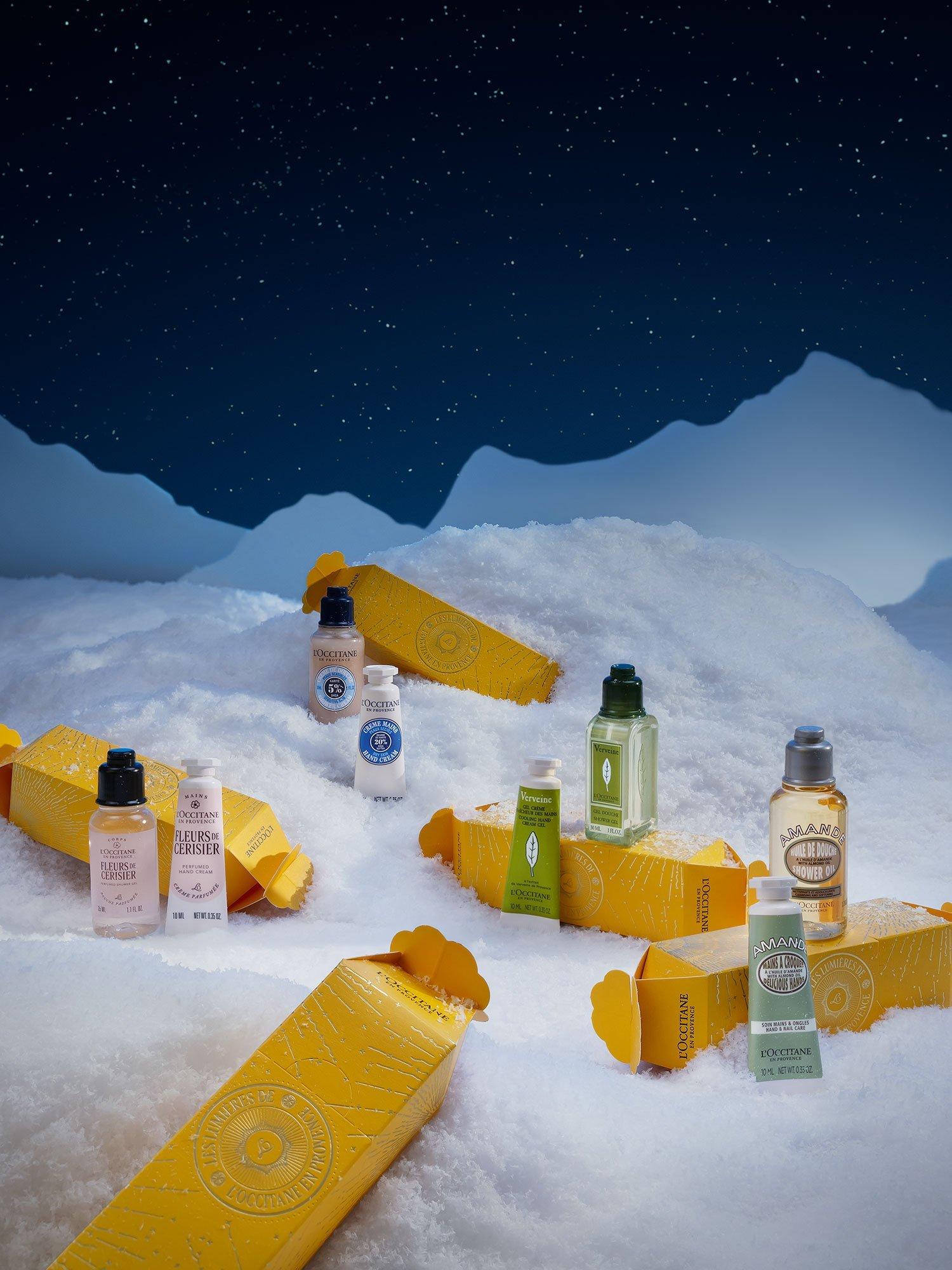 Product image 2 of 2, which shows L'OCCITANE Festive Cracker Collection Bodycare Gift Set