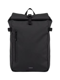 Sandqvist Stream 14" Laptop Slim Rolltop Backpack, 20L, Black