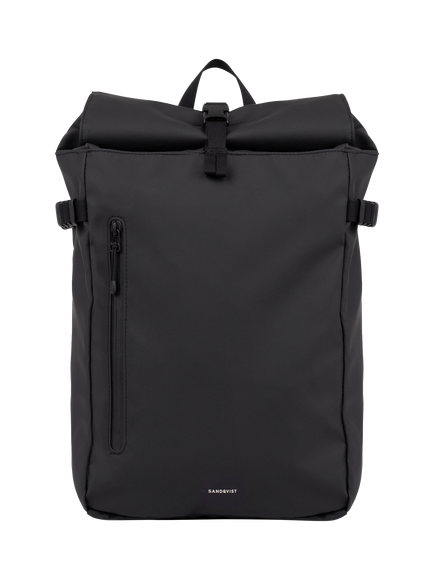 Sandqvist Stream 14" Laptop Slim Rolltop Backpack, 20L, Black