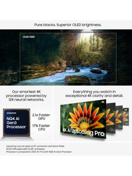 Samsung QE42S90F (2025) OLED HDR 4K Ultra HD Smart AI TV, 42 inch with Dolby Atmos, Black - view 2, Black