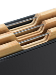 Joseph Joseph Folio Stainless Steel Case with Bamboo Chopping Boards, Black