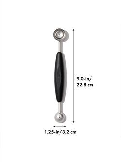 OXO Good Grips Double Sided Melon Baller - view 2, Black/Silver