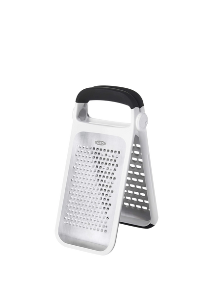 OXO Good Grips Etched Folding Double Grater, White/Black/Silver