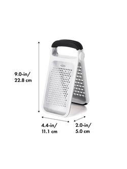 OXO Good Grips Etched Folding Double Grater - view 2, White/Black/Silver