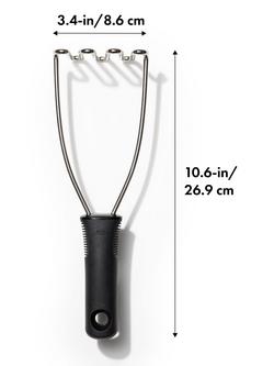 OXO Good Grips Wire Potato Masher - view 2, Black/Silver