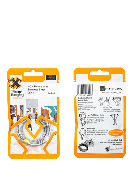Frank Shaw No.4 Picture Hanging Wire, 3m, Stainless Steel - view 2, Steel