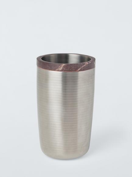 John Lewis Icon Stainless Steel & Red Marble Wine Cooler, Red Marble
