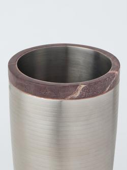 John Lewis Icon Stainless Steel & Red Marble Wine Cooler - view 2, Red Marble