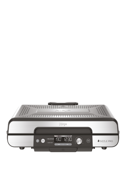 Ninja Sizzle Pro GX101UK XL Grill & Flat Plate, Black, Black