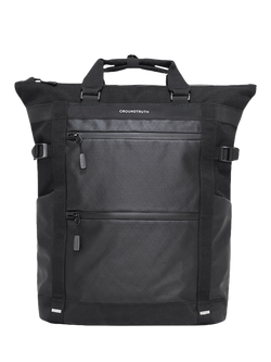 GROUNDTRUTH RIKR Technical Laptop Tote Backpack, 17L, Eco-x Black, Eco-x Black
