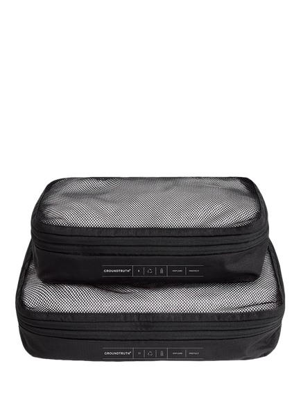GROUNDTRUTH Compact Packing Cube, Set of 2, Black, Black