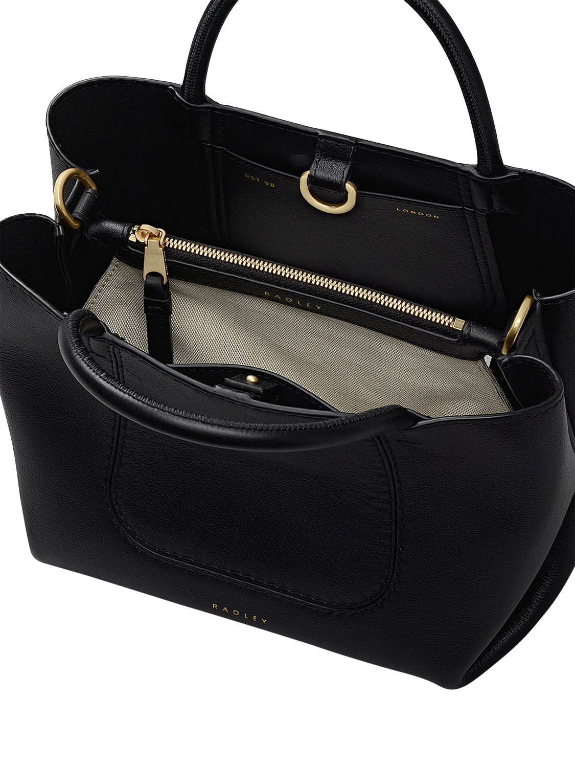 Product image 3 of 7, which shows Radley The Compton Small Grab Bag, Black