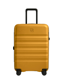 Antler Icon Stripe 4-Wheel 68cm Medium Expandable Suitcase - view 2, Mustard Yellow