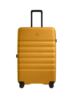 Antler Icon Stripe 4-Wheel 78cm Large Expandable Spinner Suitcase - view 2, Mustard Yellow