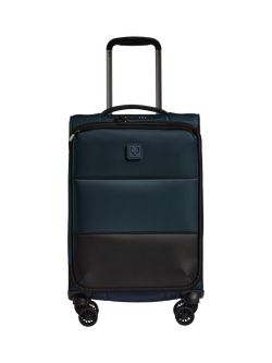 Antler Soft Stripe 2.0 4-Wheel Suitcase, 55cm, Sand - view 2, Navy