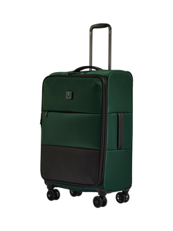 Antler Soft Stripe 2.0 Spinner Suitcase, 88L, Navy, Dark Forest Green