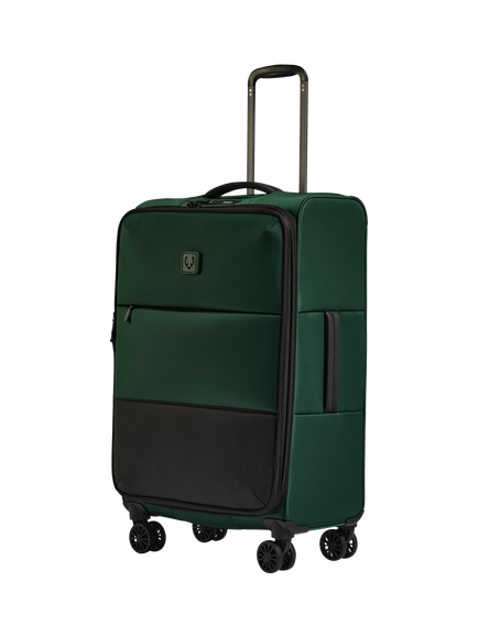 Antler Soft Stripe 2.0 Spinner Suitcase, 88L, Navy, Dark Forest Green