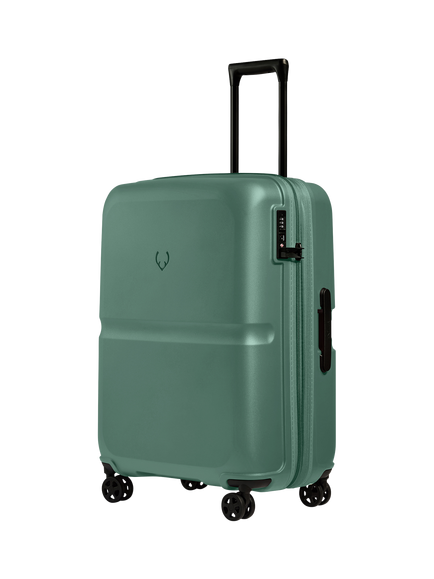 Antler Single Stripe 4-Wheel 68cm Expandable Medium Suitcase, 98L, Seagrass Green