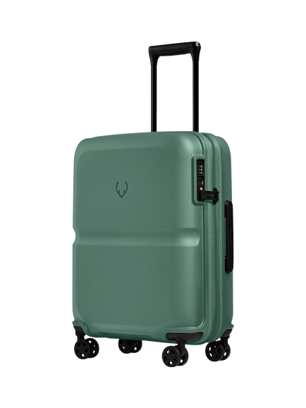 Antler 55cm Expandable Double Wheel Cabin Single Stripe Suitcase, 39L, Seagrass Green