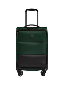Antler Soft Stripe 2.0 4-Wheel Suitcase, 55cm, Sand - view 2, Dark Forest Green