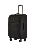 Antler Soft Stripe 2.0 4 Wheel 69cm Medium Expandable Suitcase, Black